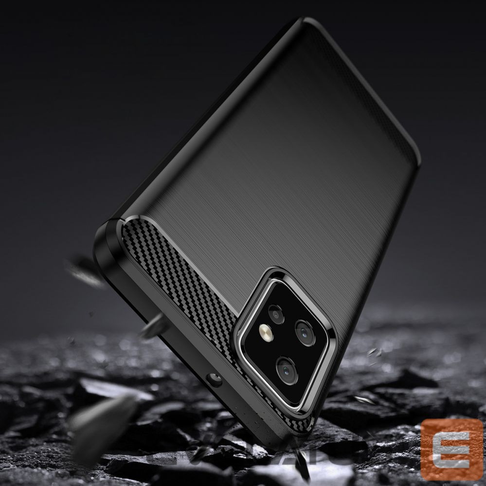 Back panel cover Hurtel Carbon Case for Motorola Moto G Power 2023 flexible silicone carbon cover black