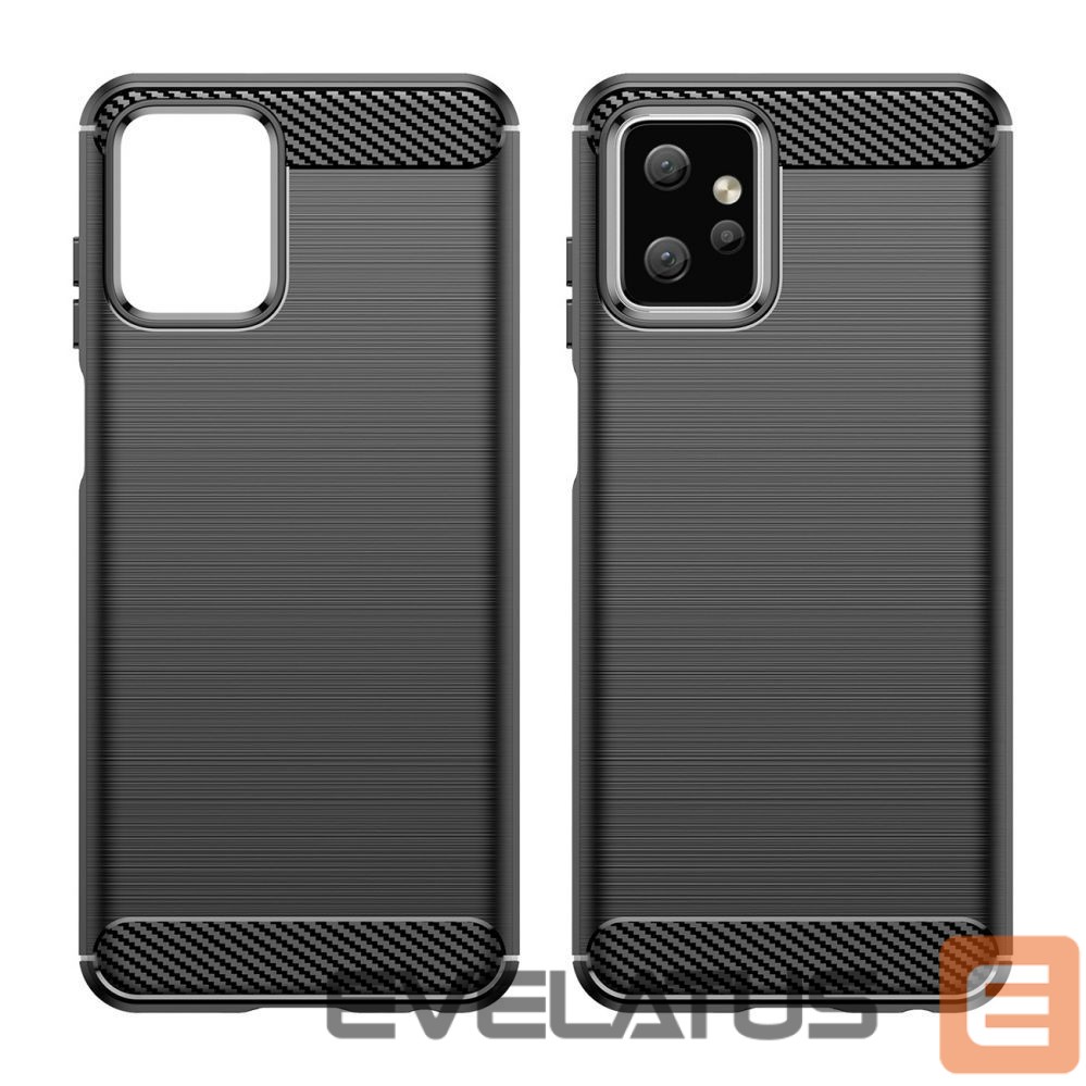 Back panel cover Hurtel Carbon Case for Motorola Moto G Power 2023 flexible silicone carbon cover black