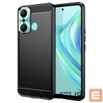 Back panel cover Hurtel  Carbon Case case for Infinix Hot 20 Play flexible silicone carbon cover black 