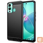 Back panel cover Hurtel  Carbon Case case for Infinix Hot 12 Play NFC / Hot 12 Play flexible silicone carbon cover black 