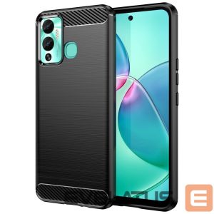 Back panel cover Hurtel  Carbon Case case for Infinix Hot 12 Play NFC / Hot 12 Play flexible silicone carbon cover black 