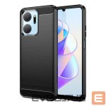 Back panel cover Hurtel  Carbon Case case for Honor Play 40 Plus / Honor X7a flexible silicone carbon cover black 
