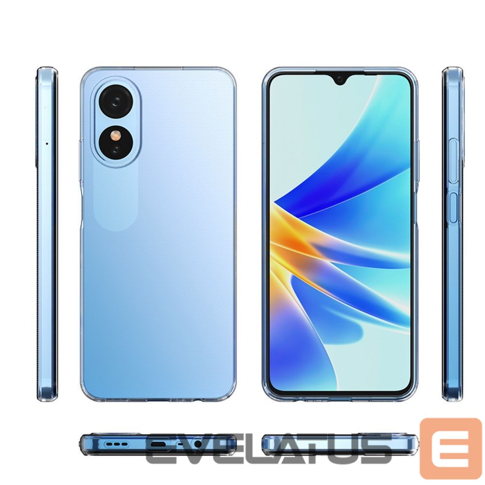 Back panel cover Hurtel Ultra Clear 0.5mm case for Oppo A17 thin cover transparent