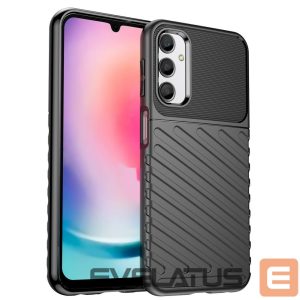 Back panel cover Hurtel  Thunder Case case for Samsung Galaxy A24 4G silicone armor case black 