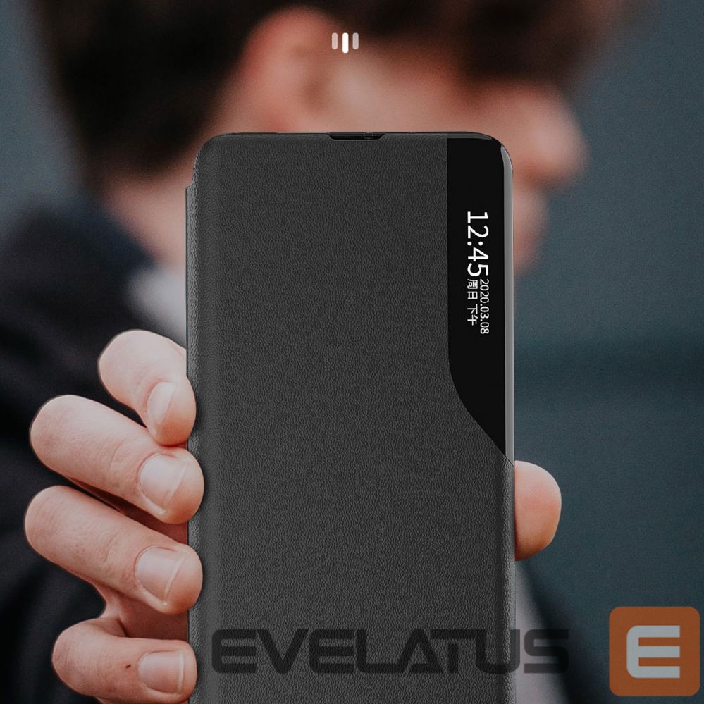 Back panel cover Hurtel - Eco Leather View Case case for Xiaomi 13 Lite with a flip stand black