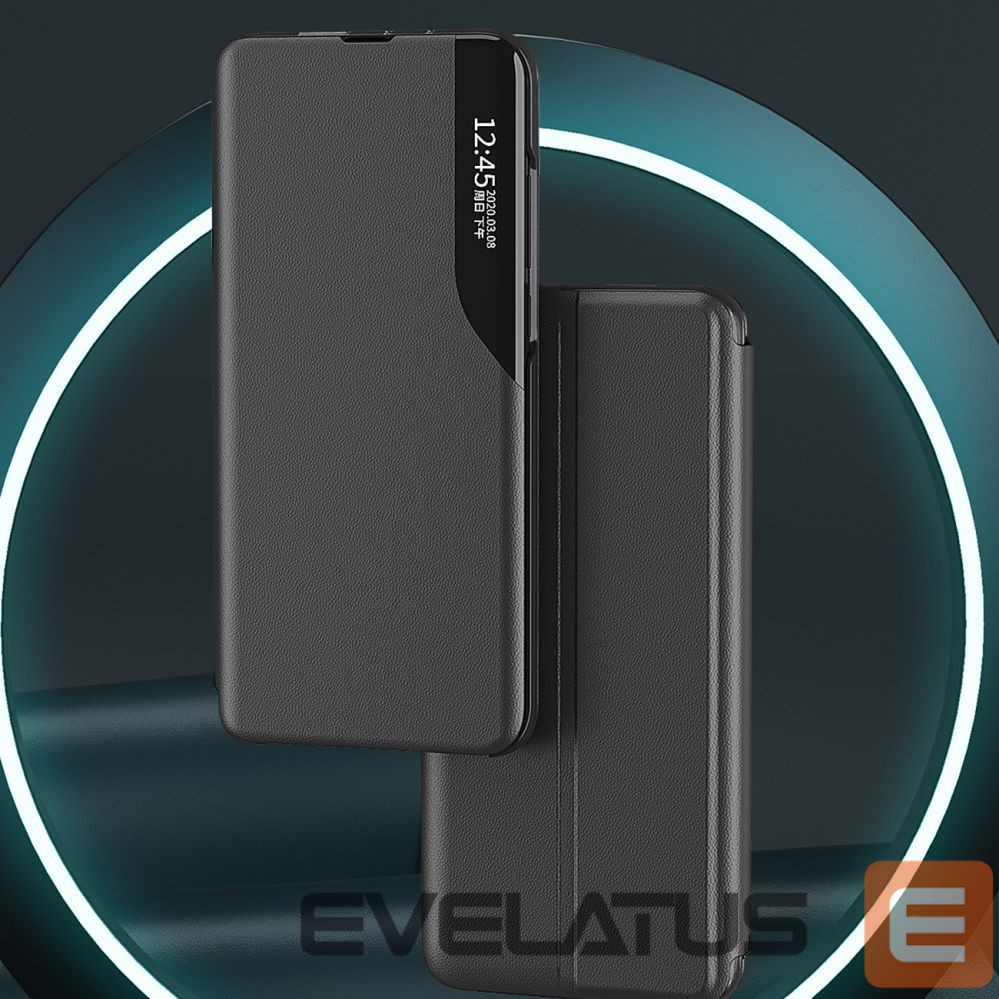 Back panel cover Hurtel - Eco Leather View Case case for Xiaomi 13 Lite with a flip stand black
