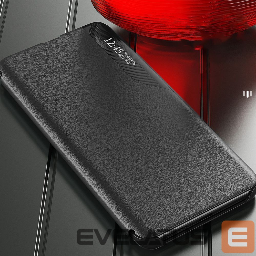 Back panel cover Hurtel - Eco Leather View Case case for Xiaomi 13 Lite with a flip stand black