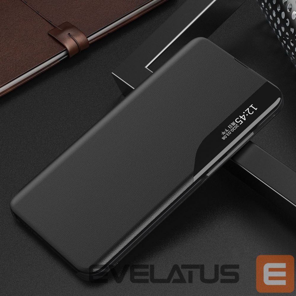 Back panel cover Hurtel - Eco Leather View Case case for Xiaomi 13 Lite with a flip stand black