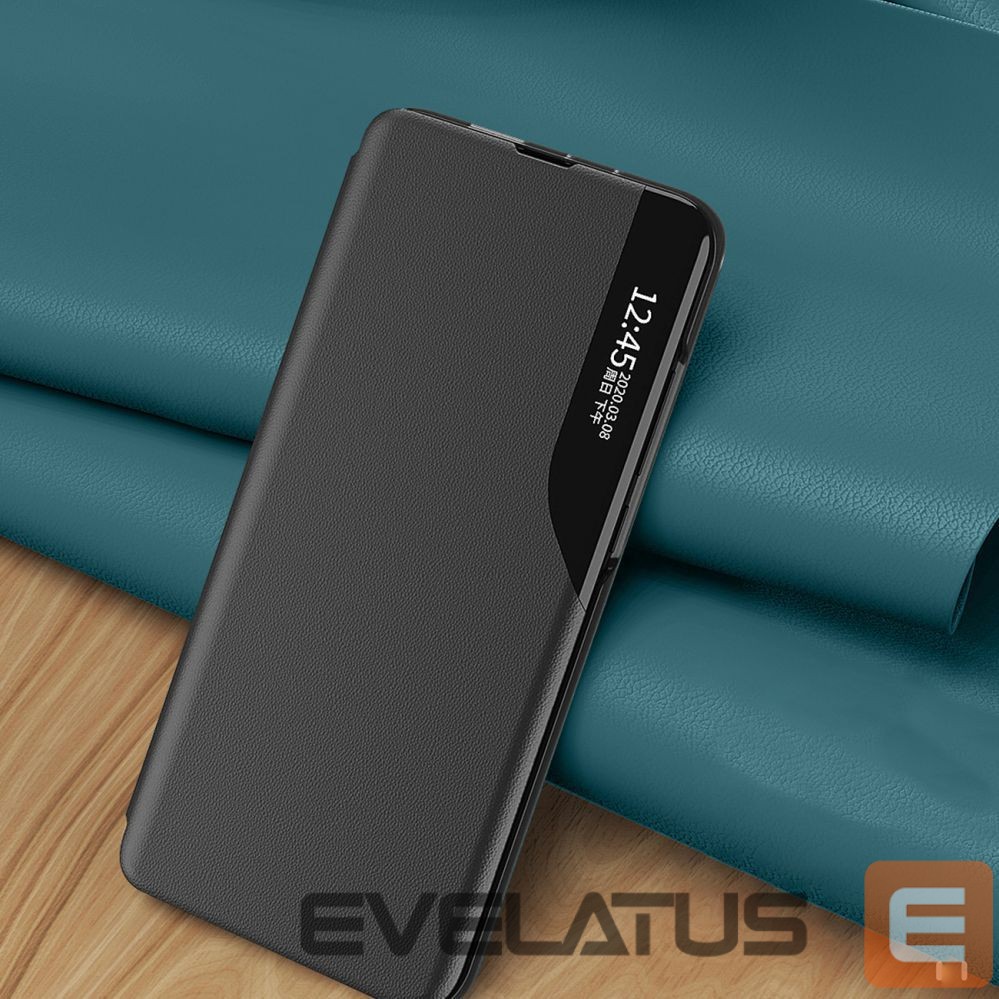 Back panel cover Hurtel - Eco Leather View Case case for Xiaomi 13 Lite with a flip stand black