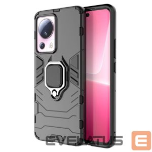 Back panel cover Hurtel  Ring Armor case for Xiaomi 13 Lite armored cover magnetic holder ring black 