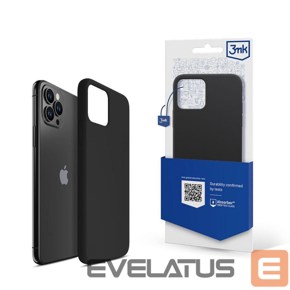 Back panel cover 3MK 3mk Silicone Case for iPhone 11 Pro Max - black