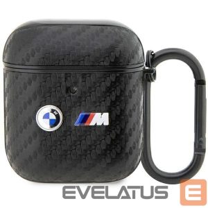 Back panel cover BMW  BMW BMA2WMPUCA2 AirPods 1/2 cover black/black Carbon Double Metal Logo 