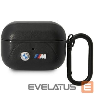 Back panel cover BMW  BMW BMAP22PVTK AirPods Pro cover black/black Leather Curved Line 