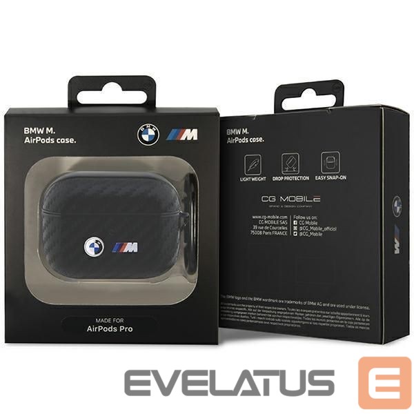 Back panel cover BMW BMW BMAPWMPUCA2 AirPods Pro cover black/black Carbon Double Metal Logo