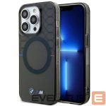 Back panel cover BMW  Case BMW BMHMP14LHGPK iPhone 14 Pro 6.1" Grey/Grey Pattern MagSafe 