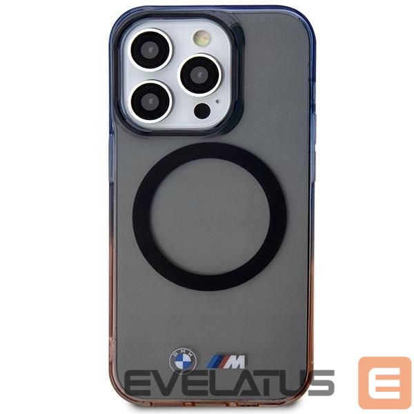Back panel cover BMW Case BMW BMHMP14LHTGE iPhone 14 Pro 6.1" grey/grey hardcase Gradient Bumper MagSafe