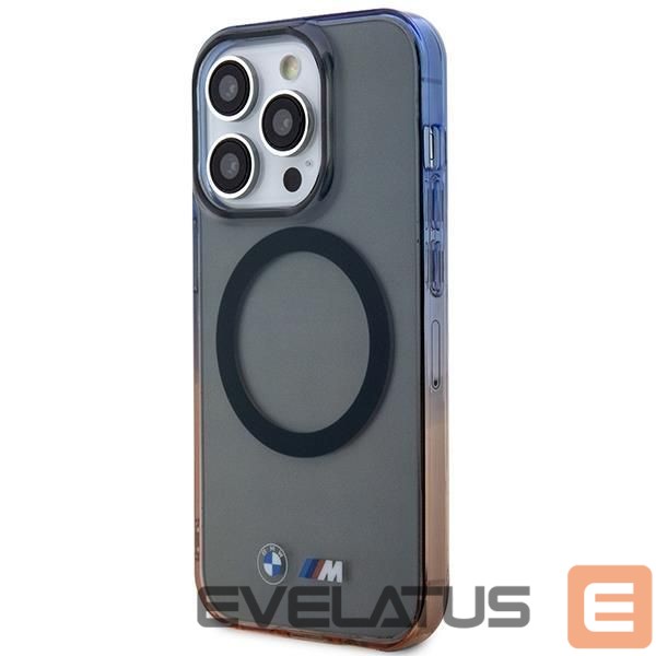 Back panel cover BMW Case BMW BMHMP14LHTGE iPhone 14 Pro 6.1" grey/grey hardcase Gradient Bumper MagSafe