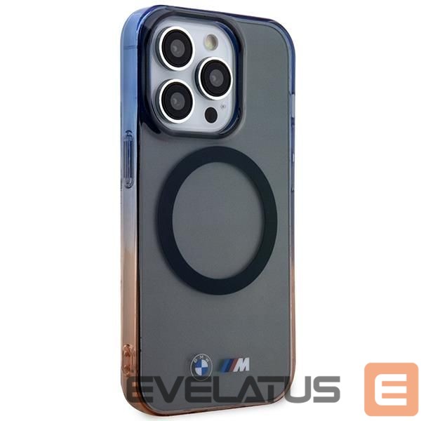 Back panel cover BMW Case BMW BMHMP14LHTGE iPhone 14 Pro 6.1" grey/grey hardcase Gradient Bumper MagSafe
