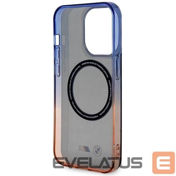 Back panel cover BMW Case BMW BMHMP14LHTGE iPhone 14 Pro 6.1" grey/grey hardcase Gradient Bumper MagSafe