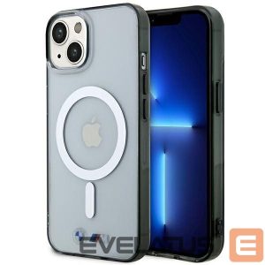Back panel cover BMW  BMW BMHMP14SHCRS iPhone 14 6.1" case transparent hardcase Silver Ring MagSafe 
