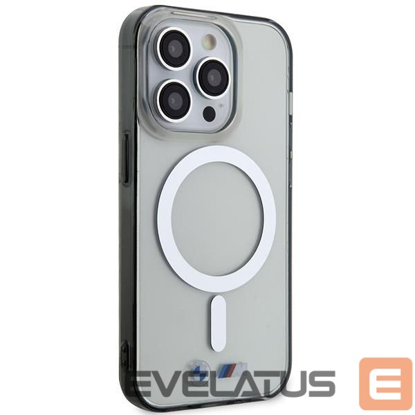 Back panel cover BMW Case BMW BMHMP14XHCRS iPhone 14 Pro Max 6.7" transparent hardcase Silver Ring MagSafe