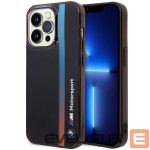 Back panel cover BMW  Case BMW BMHCP14L22HVGV iPhone 14 Pro 6.1" black/black IML Tricolor Stripe 