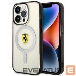 Back panel cover Ferrari  Ferrari FEHMP14LURKT iPhone 14 Pro 6.1" clear/transparent hardcase Outline Magsafe 