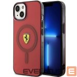 Back panel cover Ferrari  Ferrari FEHMP14SURKR iPhone 14 6.1" red/red hardcase Translucent Magsafe 