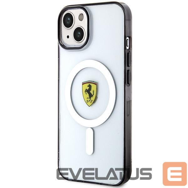 Back panel cover Ferrari Ferrari FEHMP14SURKT iPhone 14 6.1" clear/transparent hardcase Outline Magsafe