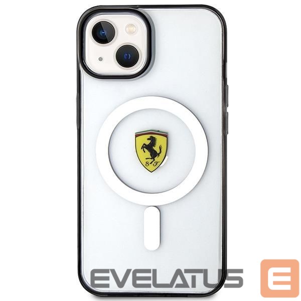 Back panel cover Ferrari Ferrari FEHMP14SURKT iPhone 14 6.1" clear/transparent hardcase Outline Magsafe