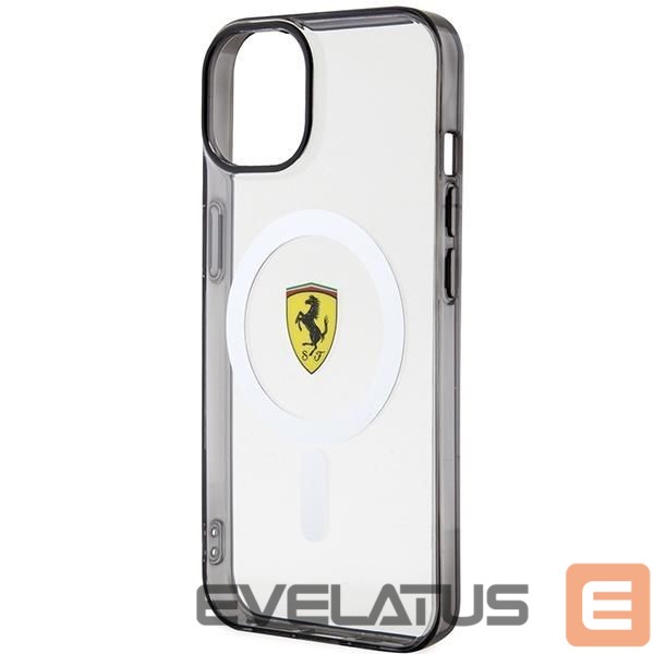 Back panel cover Ferrari Ferrari FEHMP14SURKT iPhone 14 6.1" clear/transparent hardcase Outline Magsafe