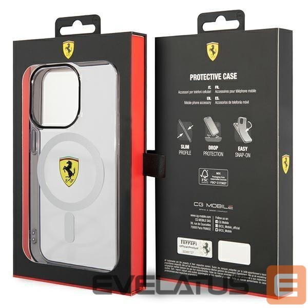 Back panel cover Ferrari Ferrari FEHMP14XURKT iPhone 14 Pro Max 6.7" clear/transparent hardcase Outline Magsafe