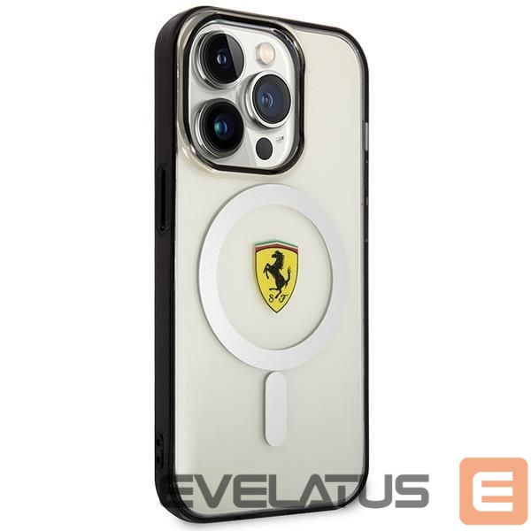Back panel cover Ferrari Ferrari FEHMP14XURKT iPhone 14 Pro Max 6.7" clear/transparent hardcase Outline Magsafe