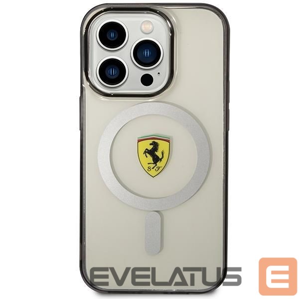Back panel cover Ferrari Ferrari FEHMP14XURKT iPhone 14 Pro Max 6.7" clear/transparent hardcase Outline Magsafe