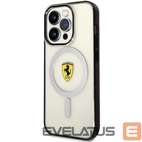 Back panel cover Ferrari Ferrari FEHMP14XURKT iPhone 14 Pro Max 6.7" clear/transparent hardcase Outline Magsafe