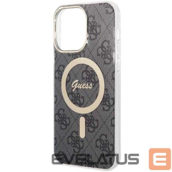 Back panel cover Guess Guess 4G MagSafe case for iPhone 14 Pro Max - black