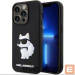 Back panel cover Karl Lagerfeld  Karl Lagerfeld KLHCP14L3DRKHNK iPhone 14 Pro 6.1" black/black hardcase Rubber Choupette 3D 