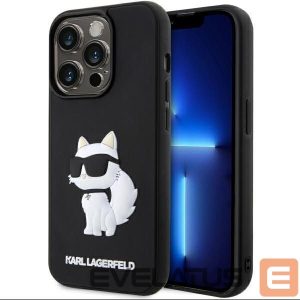 Back panel cover Karl Lagerfeld  Karl Lagerfeld KLHCP14L3DRKHNK iPhone 14 Pro 6.1" black/black hardcase Rubber Choupette 3D 