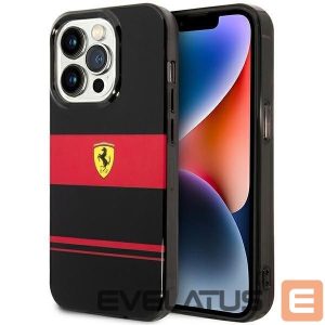 Back panel cover Ferrari  Ferrari FEHMP14LUCOK iPhone 14 Pro 6.1" black/black hardcase IMD Combi Magsafe 