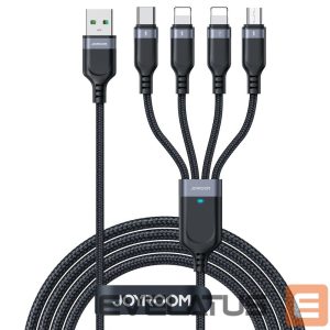 Cable Joyroom  Joyroom Multi-Use Series S-A18 4in1 USB-A - USB-C / Lightning / Lightning / micro USB cable 1.2m - black 