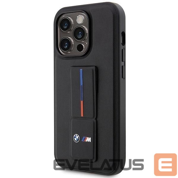 Back panel cover BMW Case BMW BMHCP14X22GSLK iPhone 14 Pro Max 6.7" black/black hardcase Grip Hot Stamp