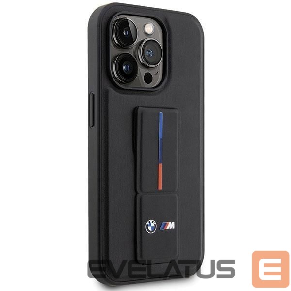 Back panel cover BMW Case BMW BMHCP14X22GSLK iPhone 14 Pro Max 6.7" black/black hardcase Grip Hot Stamp
