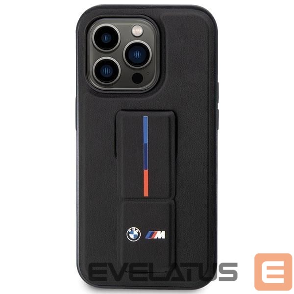 Back panel cover BMW Case BMW BMHCP14X22GSLK iPhone 14 Pro Max 6.7" black/black hardcase Grip Hot Stamp