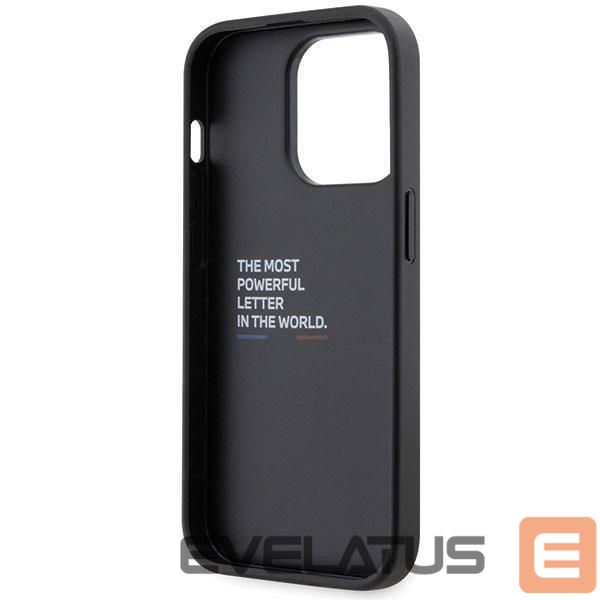 Back panel cover BMW Case BMW BMHCP14X22GSLK iPhone 14 Pro Max 6.7" black/black hardcase Grip Hot Stamp