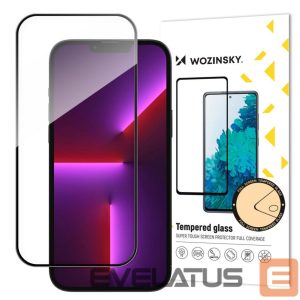 Protective glass Wozinsky  Wozinsky Full Glue iPhone 15 Pro Max Case Friendly Tempered Glass with Frame - Black 