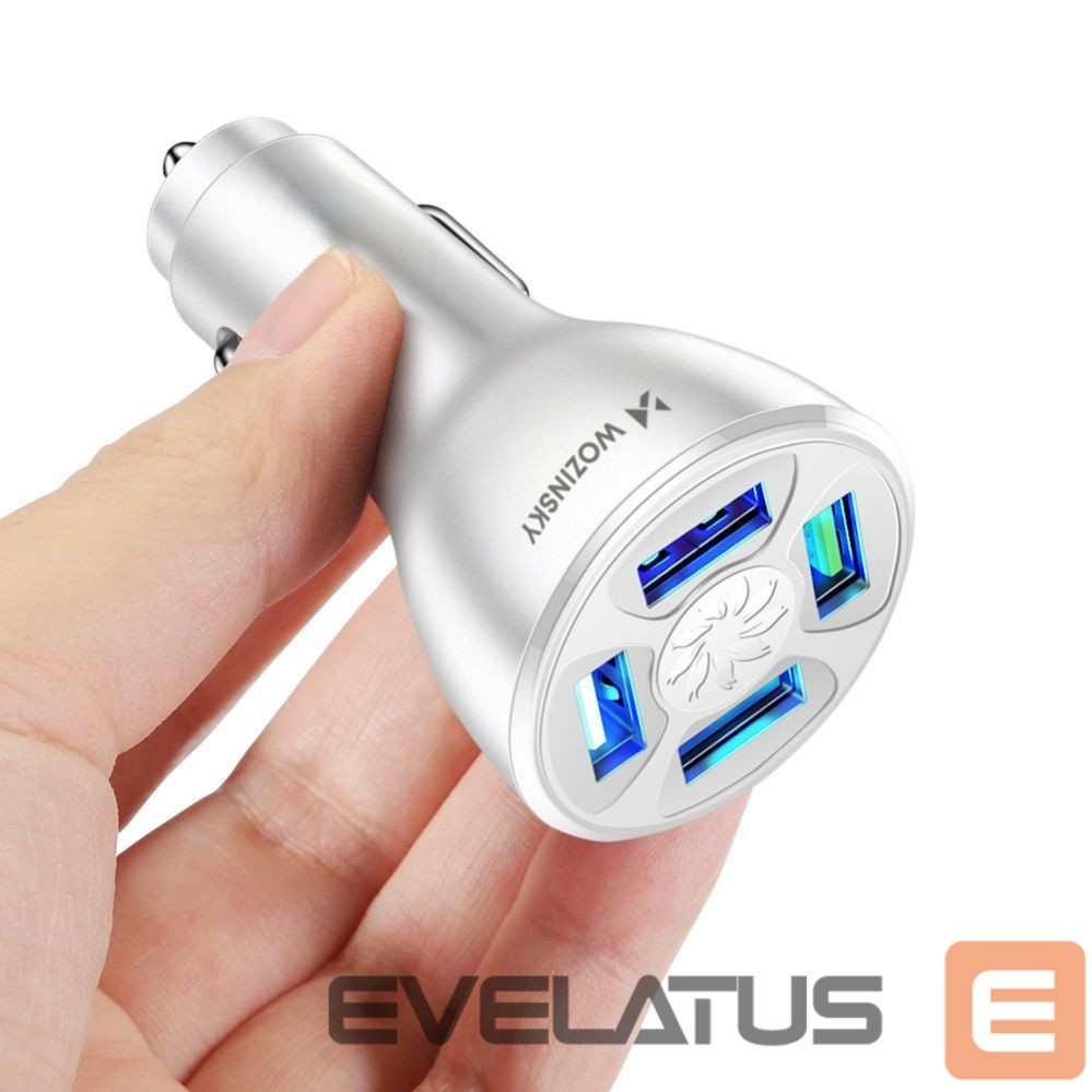 Cable Wozinsky Wozinsky WCCAW 50W 4x USB-A QC car charger - white