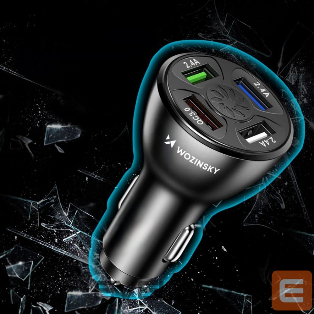 Cable Wozinsky Wozinsky WCCAW 50W 4x USB-A QC car charger - white