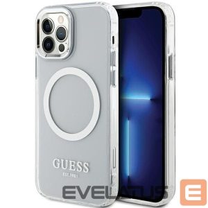 Back panel cover Guess  Silver || Transparent 