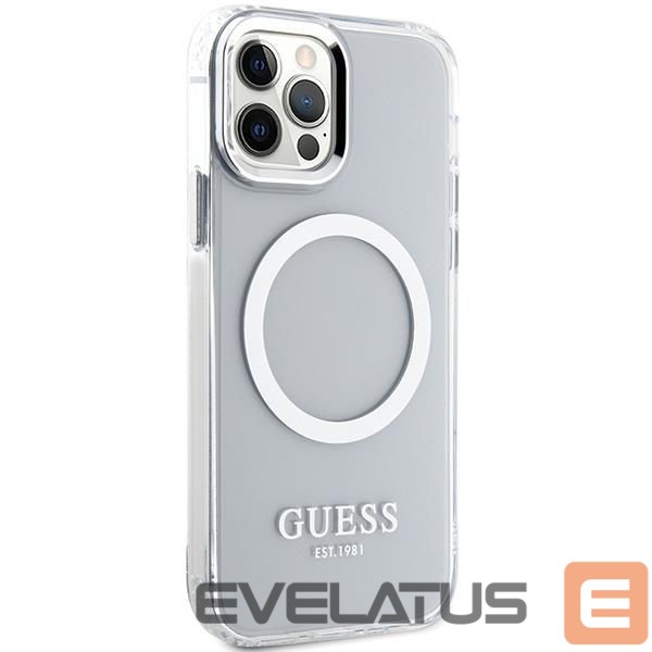 Back panel cover Guess Silver || Transparent
