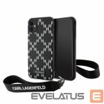 Back panel cover Karl Lagerfeld  Karl Lagerfeld KLHCN61SAKLMBSK iPhone 11 / Xr 6.1" black/black hardcase Monogram Losange Saffiano 